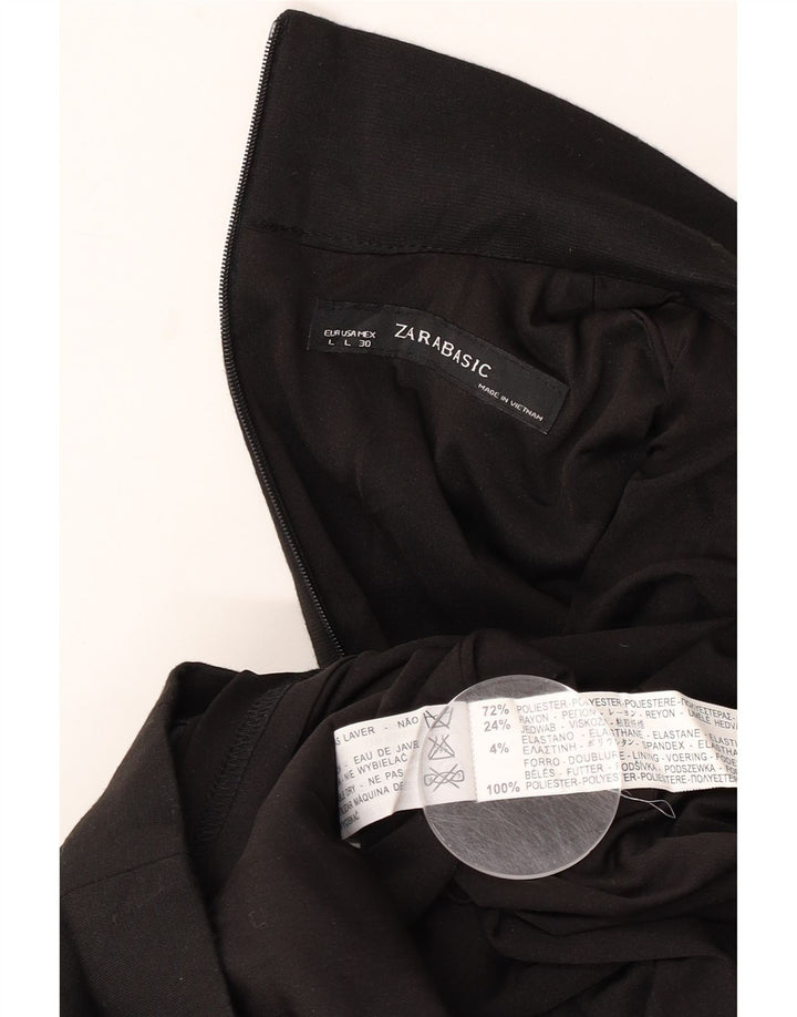Abito tubino senza maniche da donna Zara UK 14 grande poliestere nero