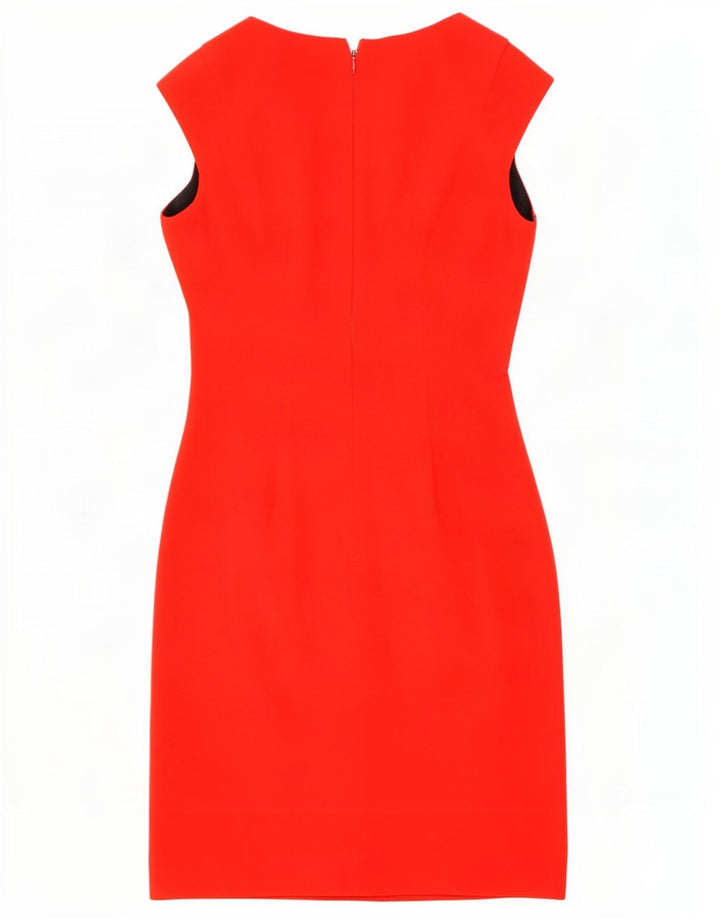 Abito tubino da donna Calvin Klein Jeans UK 8 piccolo poliestere rosso