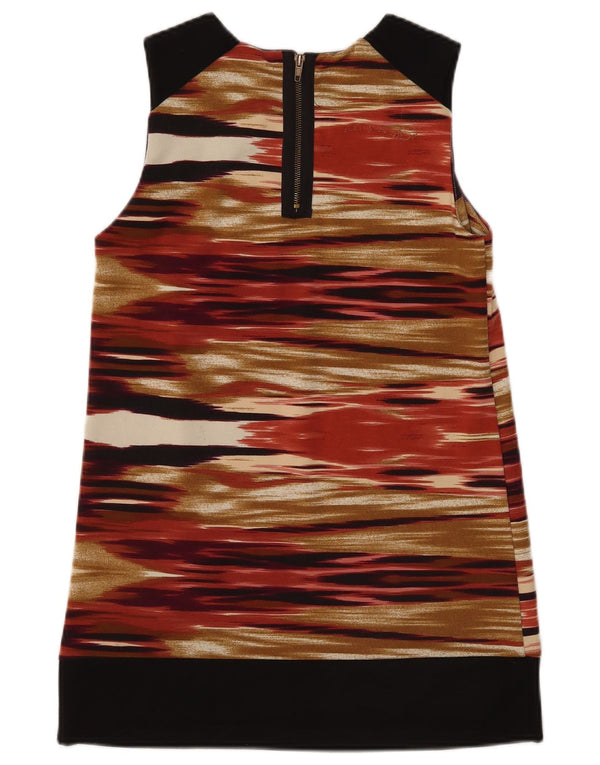 Desigual Abito da donna senza maniche con motivo astratto UK 6 XS Marrone Cuore