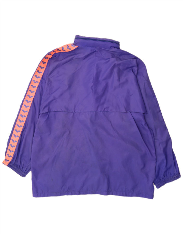 Arena Giacca antipioggia da uomo con cappuccio UK 40 Large Viola Colourblock in poliammide
