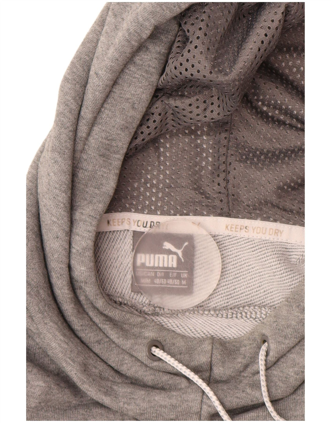 Felpa con cappuccio grafica PUMA da uomo in cotone grigio medio