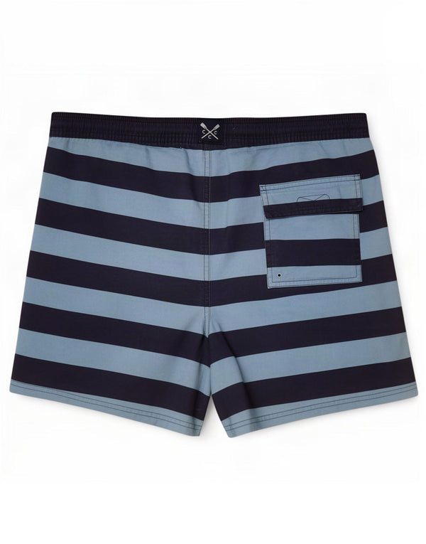Crew Clothing Pantaloncini da bagno da uomo Grandi poliestere a righe blu navy