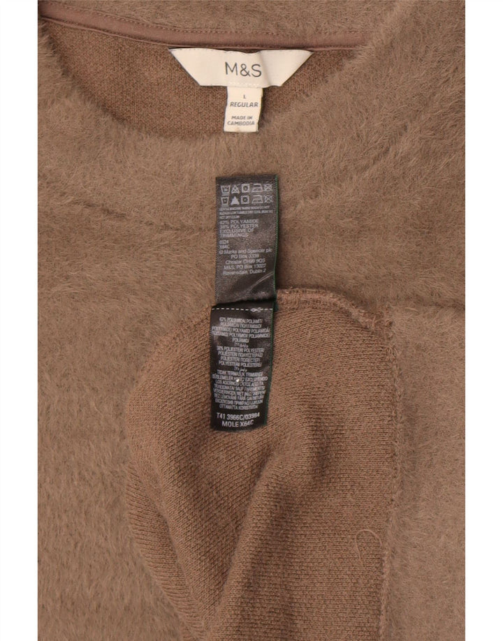 Maglione maglione girocollo oversize da donna Marks & Spencer UK 16 grande Beige