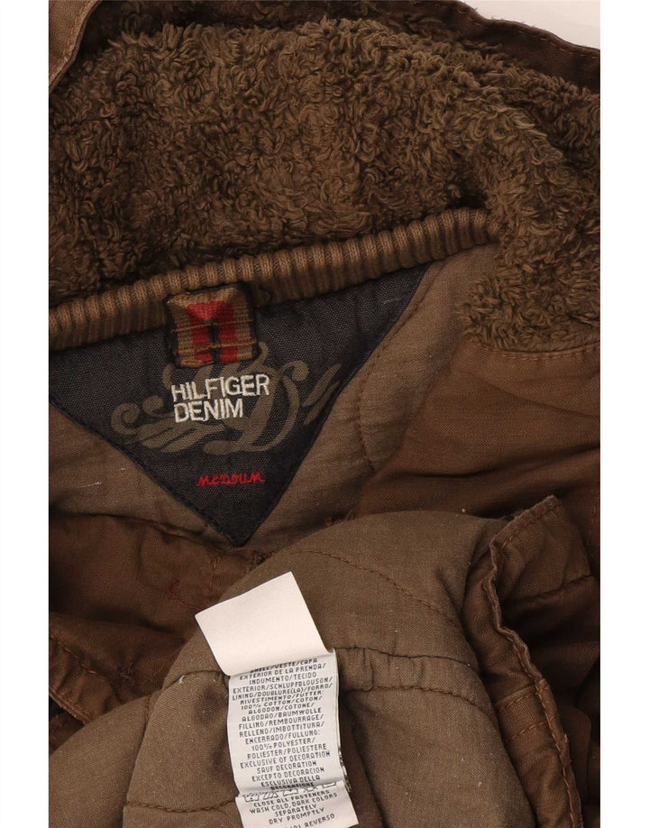 Giacca Parka con cappuccio da uomo Tommy Hilfiger UK 38 Cotone marrone medio