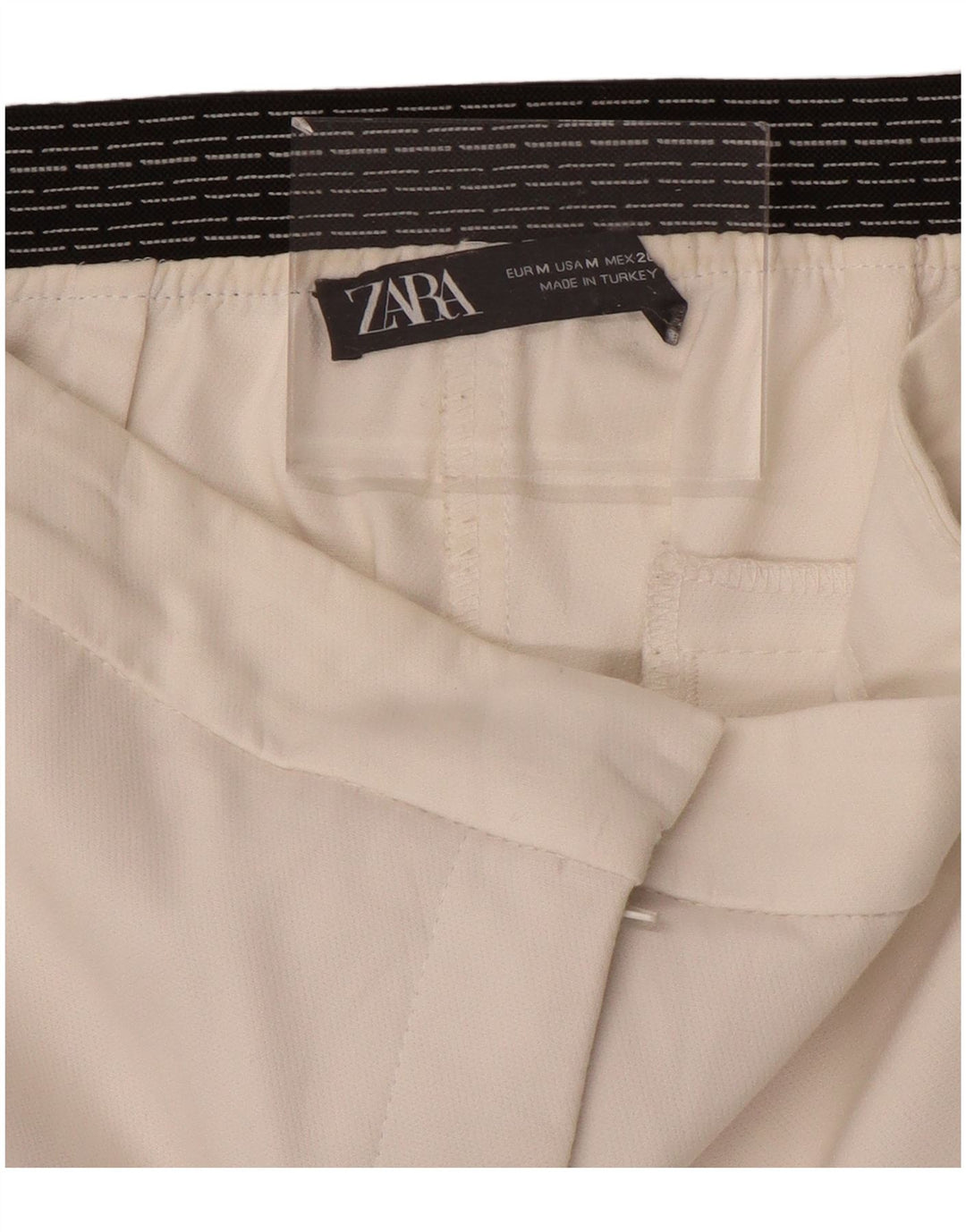 Pantaloni chino dritti da donna ZARA medi W28 L27 bianchi