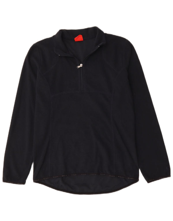 Maglione in pile da donna con collo e zip Champion UK 16 grande poliestere blu navy