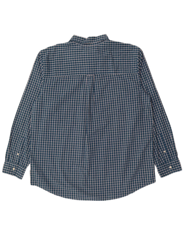 Camicia da uomo Chaps XL in cotone a quadri verdi