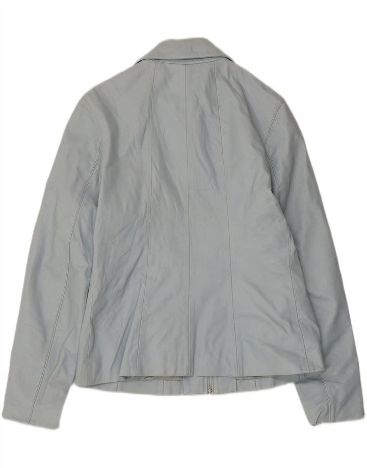 Giacca in pelle da donna VINTAGE IT 46 Large in pelle blu