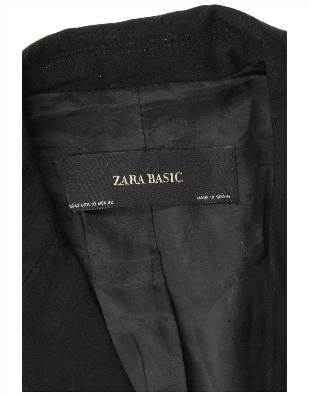 Giacca blazer a 1 bottone da donna Zara EU 42 grande poliestere nero