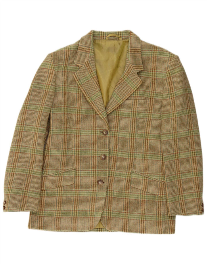 Giacca blazer a 3 bottoni da donna Henry Cottons IT 44 pied de poule verde medio