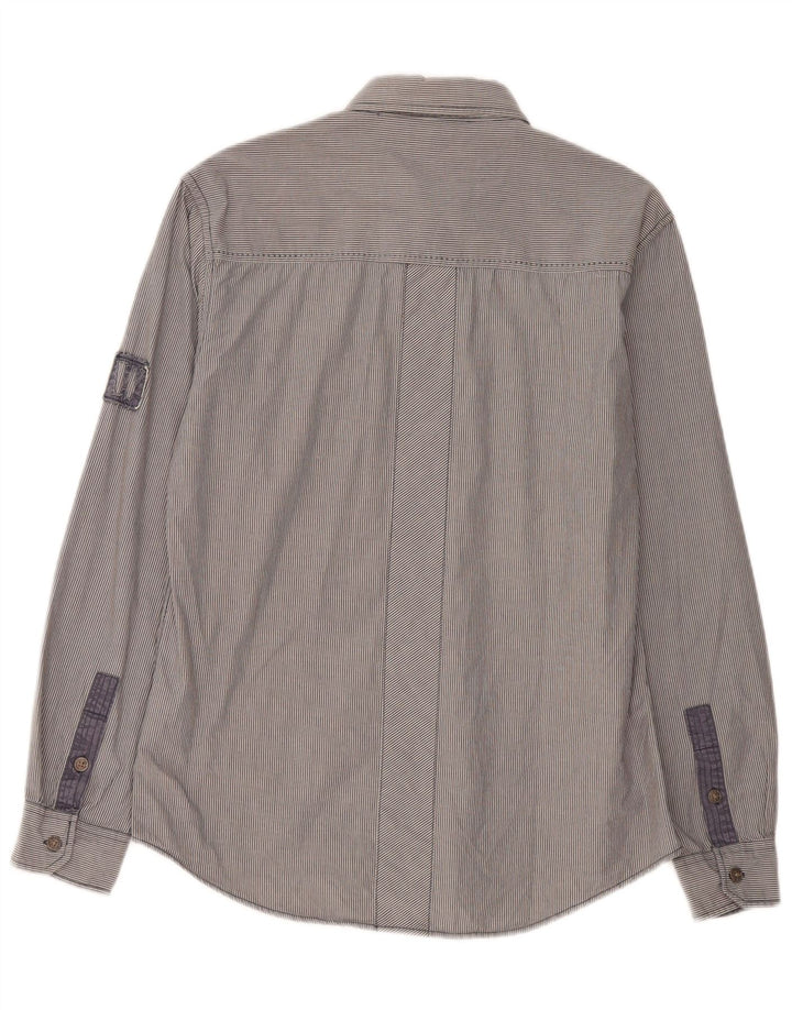 Camicia da uomo Wrangler in cotone gessato grigio medio