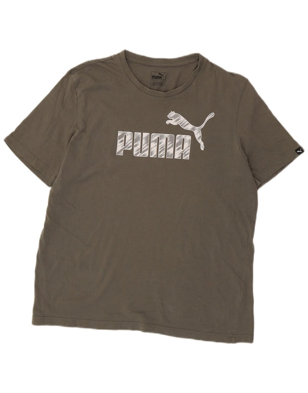 T-shirt grafica da uomo Puma Top Large color kaki
