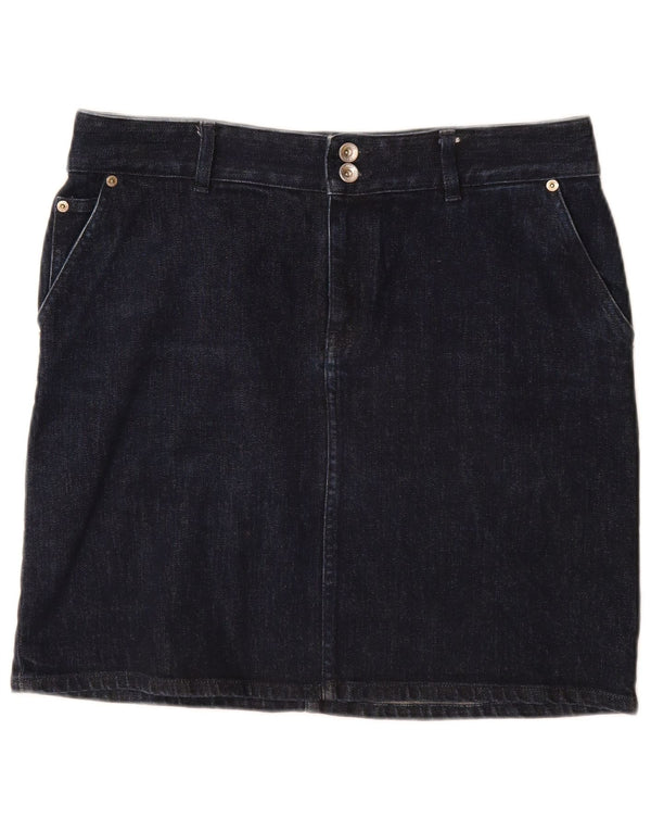 Gonna in denim da donna Ralph Lauren US 10 Large W32 in cotone blu navy