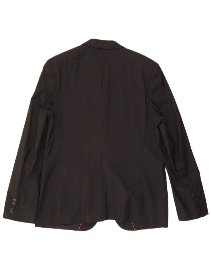Giacca blazer da uomo a 2 bottoni HUGO BOSS EU 56 3XL lana nera