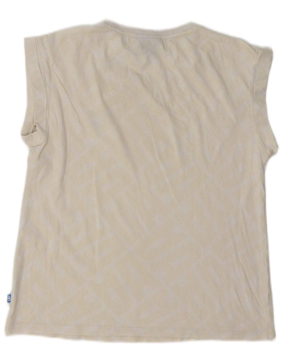 T-shirt grafica da donna Adidas Top UK 10 piccola bianco sporco