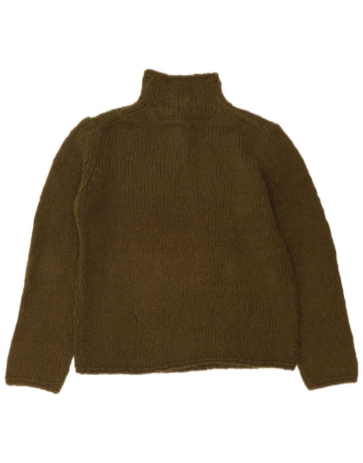 Maglione da donna Henry Cottons con collo a bottoni IT 46 Large in lana kaki
