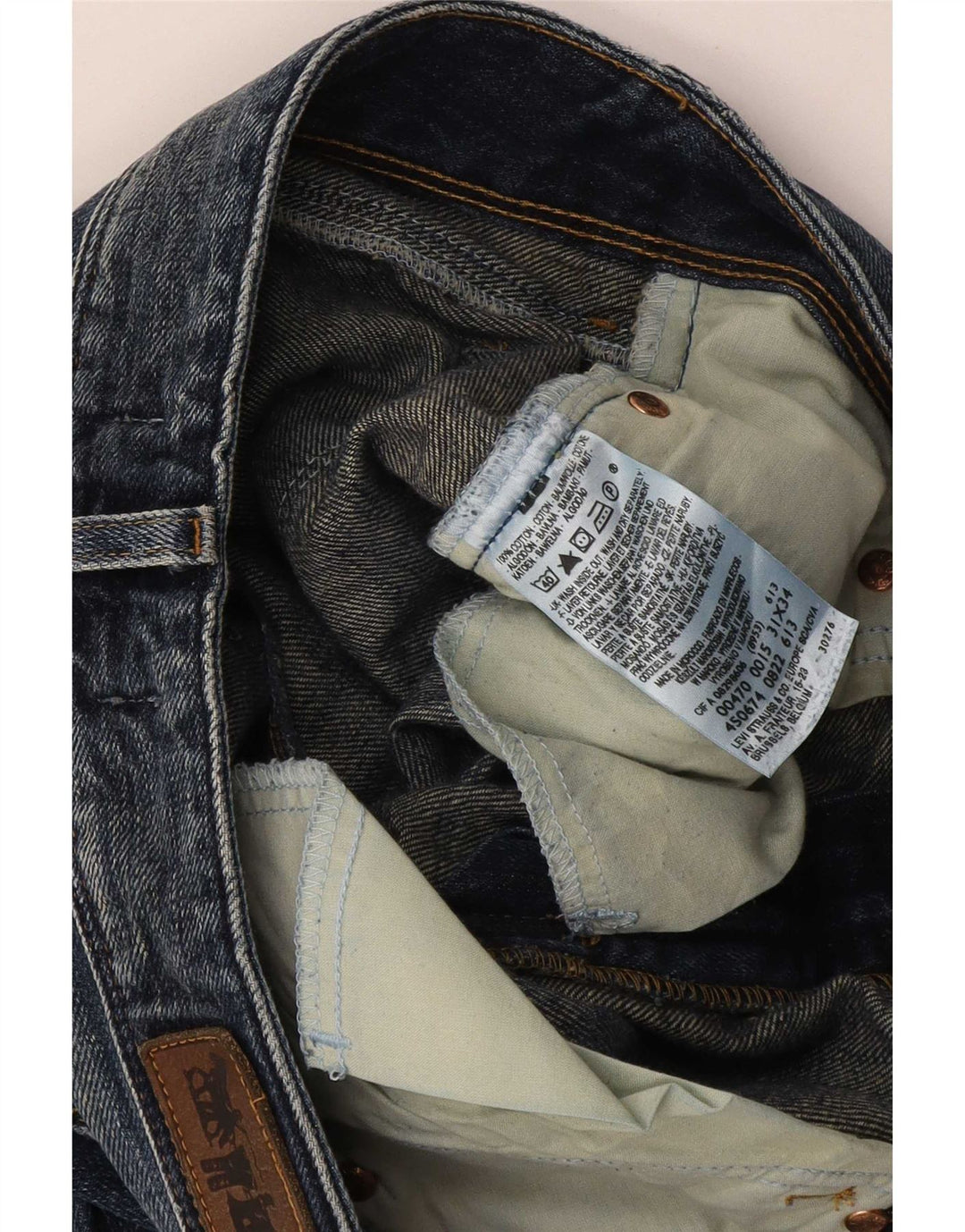 Jeans dritti Levi's 470 da donna W31 L34 cotone blu