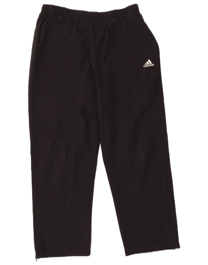 Pantaloni da tuta da uomo Adidas Large neri in poliestere