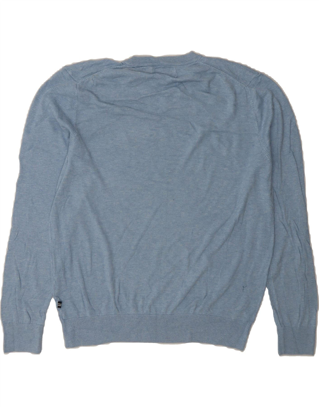 NAUTICA Mens V-Neck Jumper Sweater Medium Blue Cotton Vintage Nautica and Second-Hand Nautica from Messina Hembry 