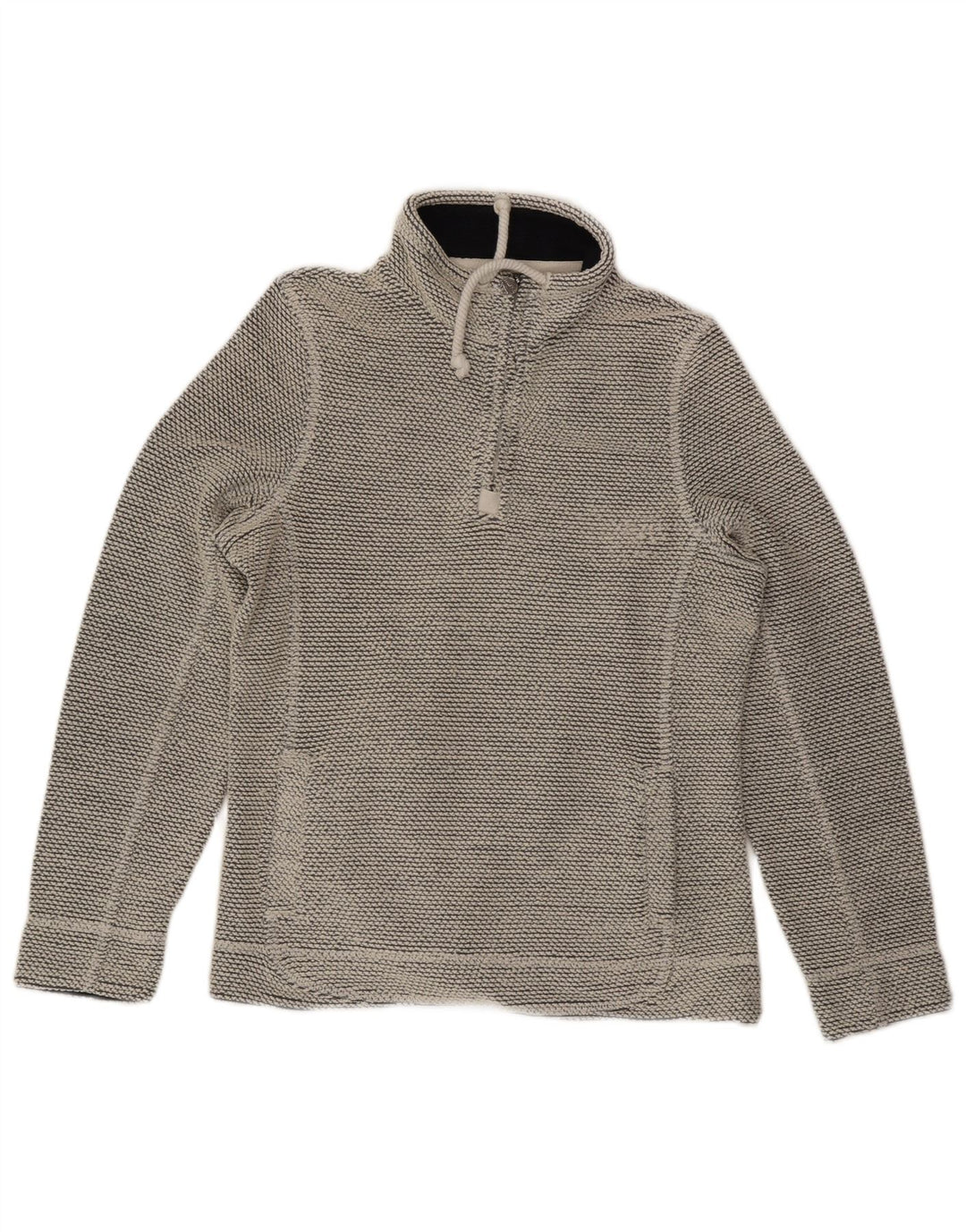 WEIRD FISH Felpa da donna con collo con zip Maglione UK 12 Acrilico grigio medio