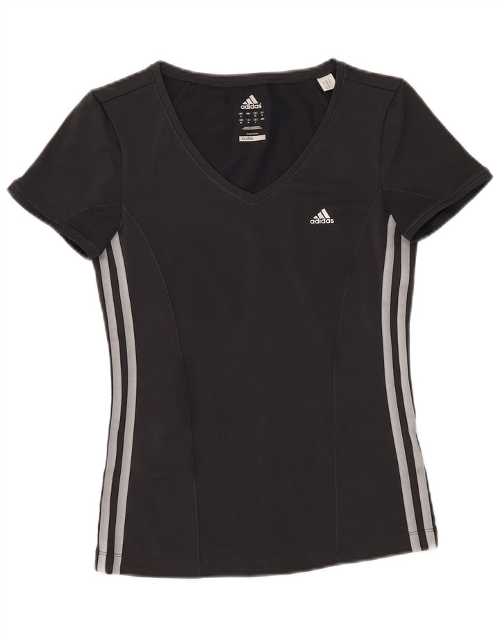 Maglietta Adidas Climacool da donna Top UK 8 Small Poliestere grigio