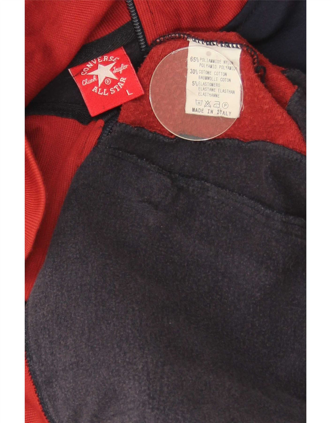 Giacca da tuta da donna Converse UK 16 Large Blu Navy Colourblock