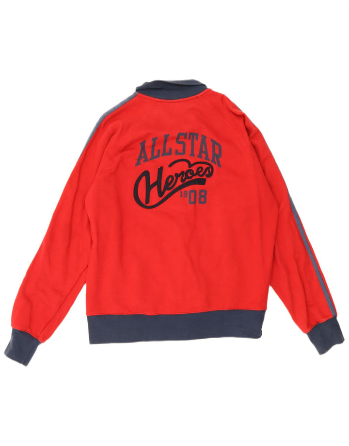 Giacca da tuta da uomo con grafica Converse All Star, colore rosso medio