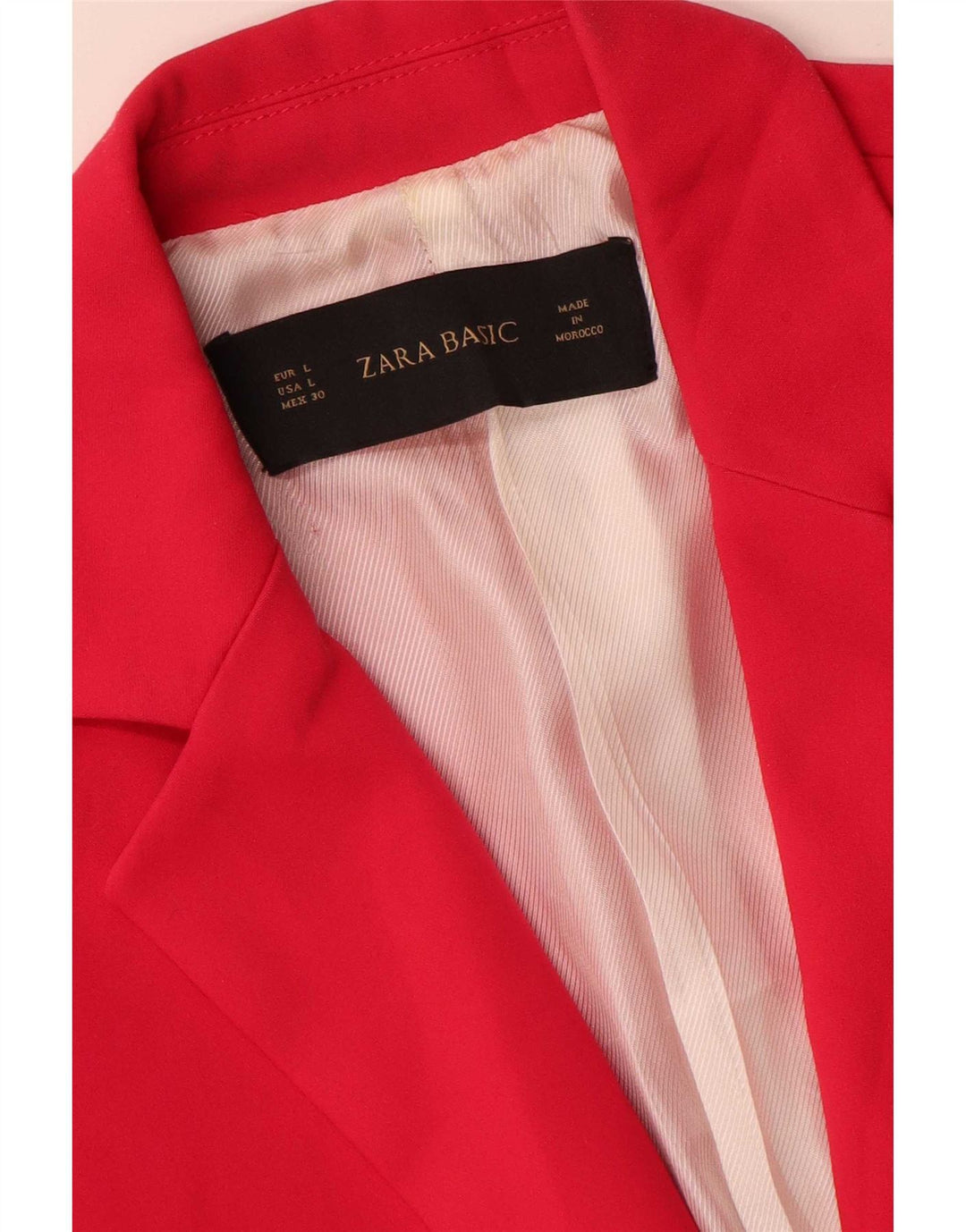 Giacca blazer a 1 bottone da donna Zara UK 14 grande poliestere rosa