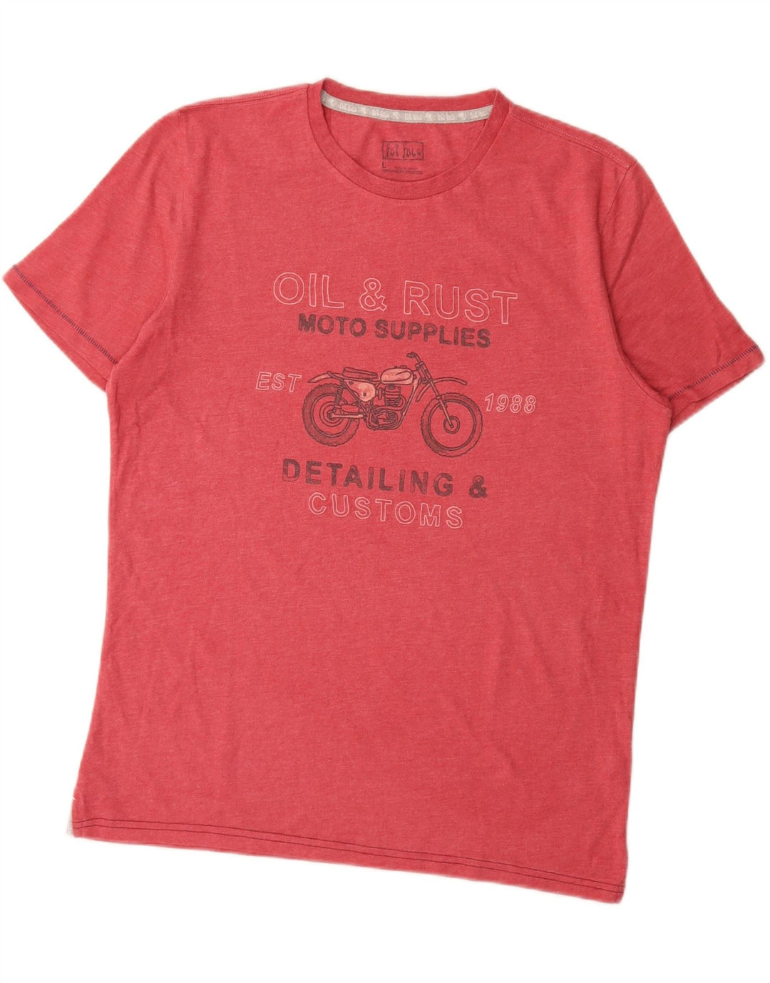 T-shirt grafica da uomo FAT FACE Top grande in cotone rosso