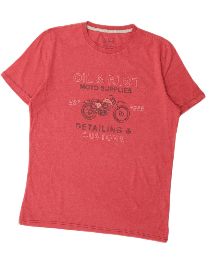 T-shirt grafica da uomo FAT FACE Top grande in cotone rosso