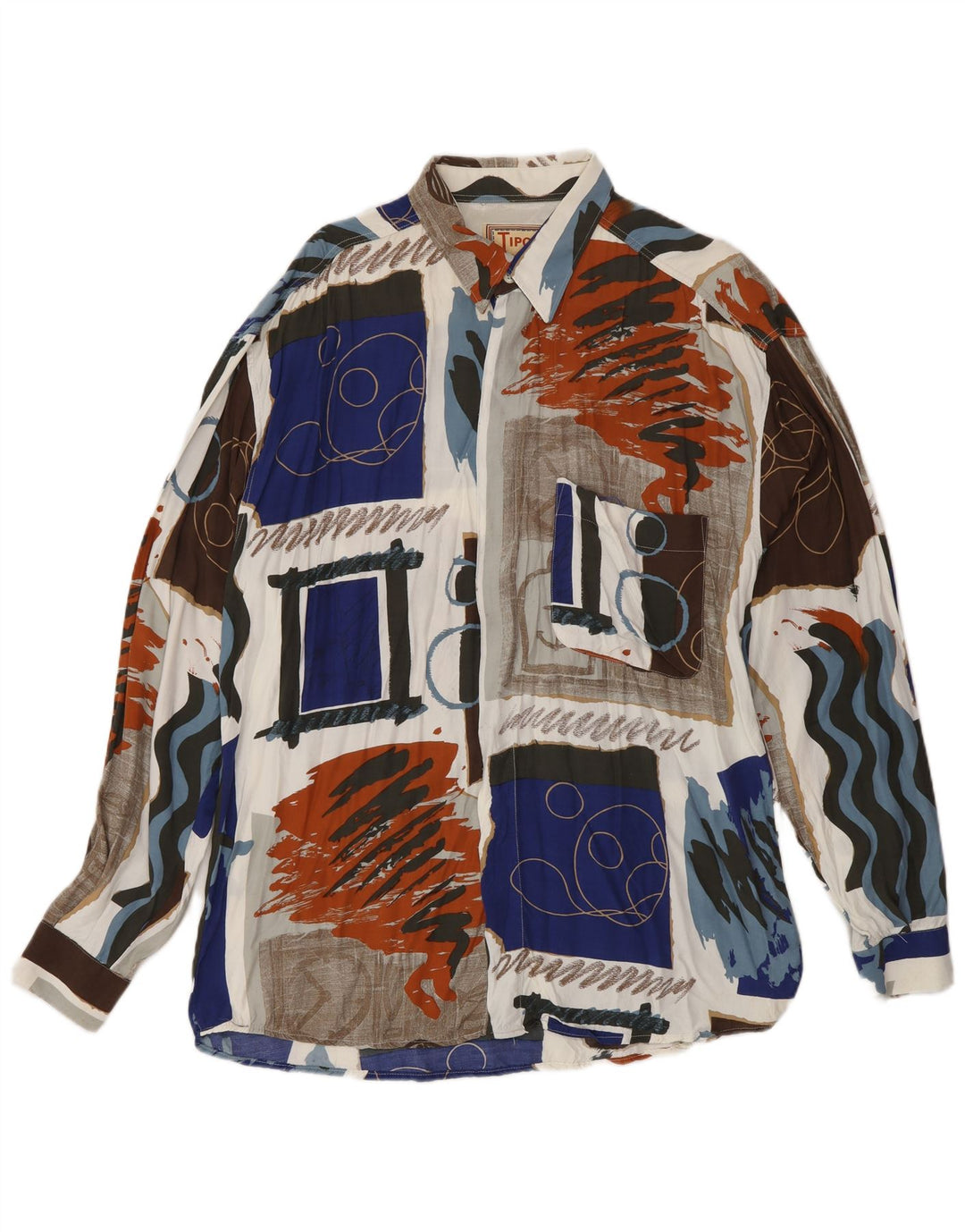 Tipo' S Camicia Uomo Fantasia Astratta Large In Viscosa Multicolore