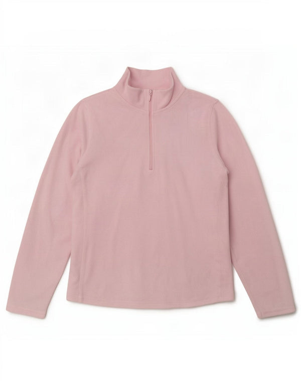 Maglione in pile da donna Gap con collo e zip UK 14 Poliestere rosa medio