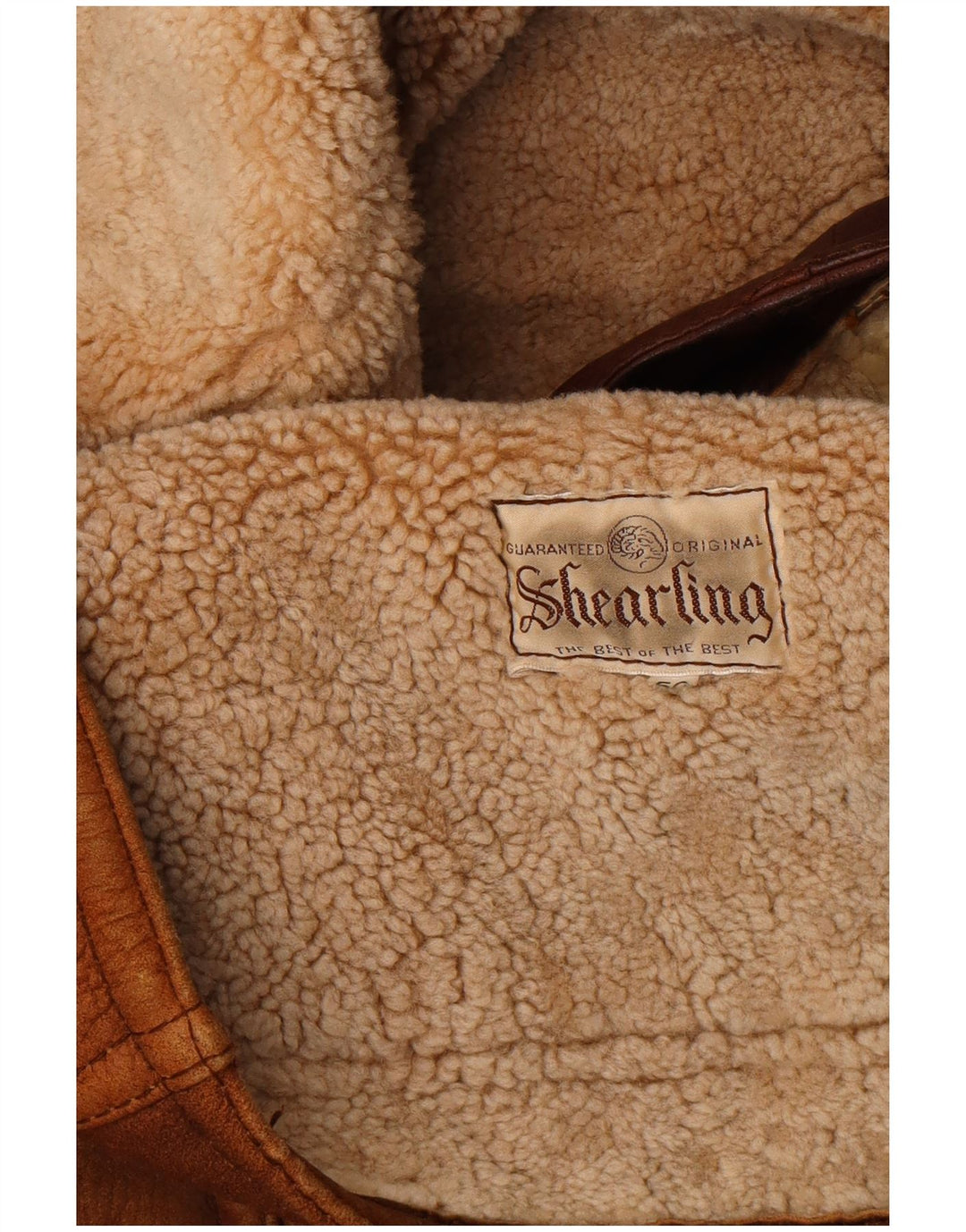 Giacca in shearling vintage da uomo UK 40 grande marrone