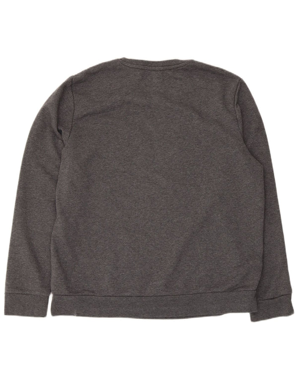 Felpa grafica da donna Adidas Jumper UK 20/22 XL Cotone grigio