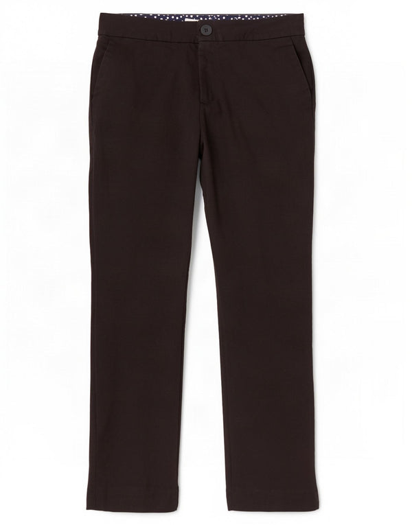 Pantaloni chino slim da donna Boden UK 12 medi W30 L30 cotone nero