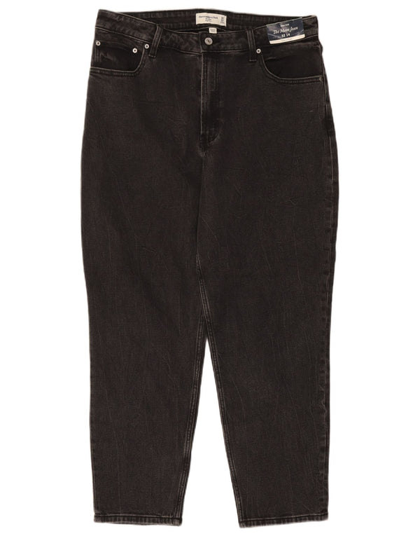 Jeans affusolati Mom da donna Abercrombie & Fitch US 14 XL W32 L27 Neri
