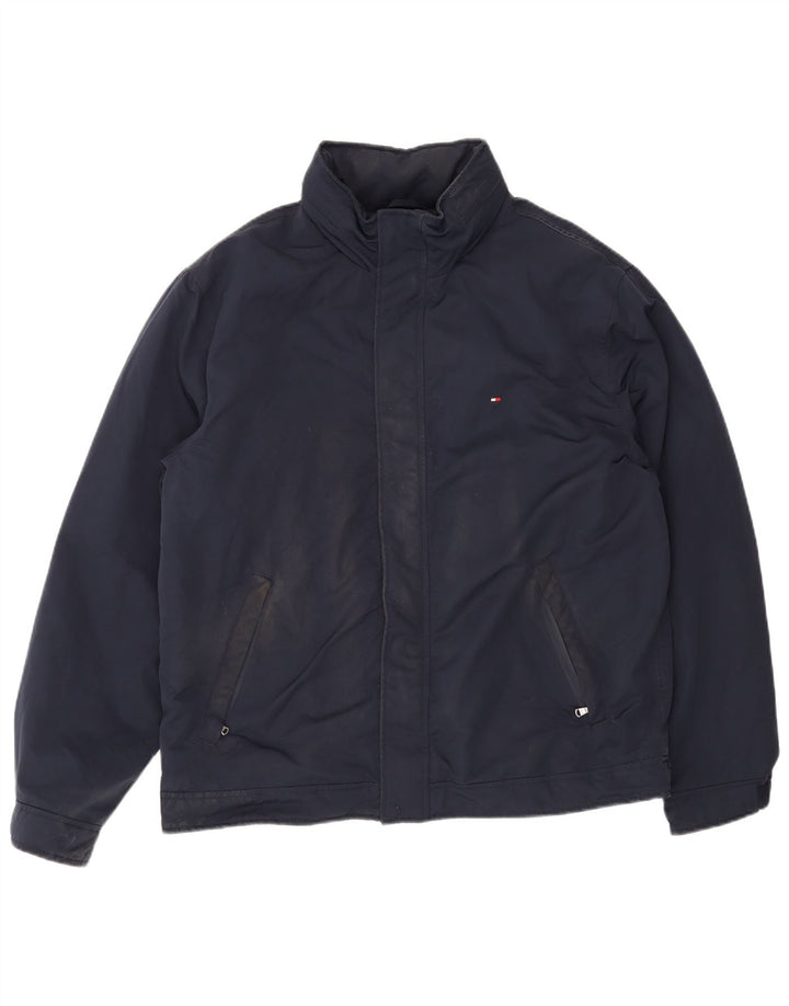 Giubbotto bomber da uomo Tommy Hilfiger UK 42 XL poliestere blu navy