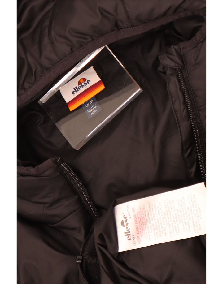 Giacca imbottita con cappuccio da uomo Ellesse UK 38 Medium Black Colourblock in poliammide