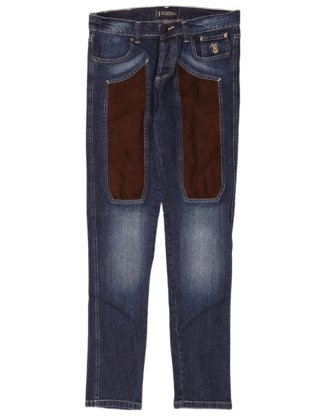 Jeans slim da donna Jeckerson IT 44 medio W32 L31 blocco colore blu
