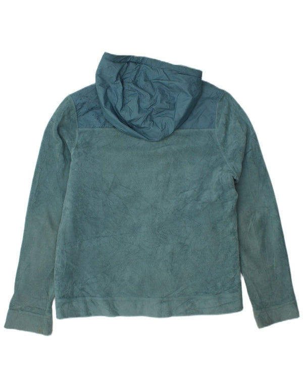 Giacca in pile con cappuccio Nike da donna UK 18 XL poliestere blu