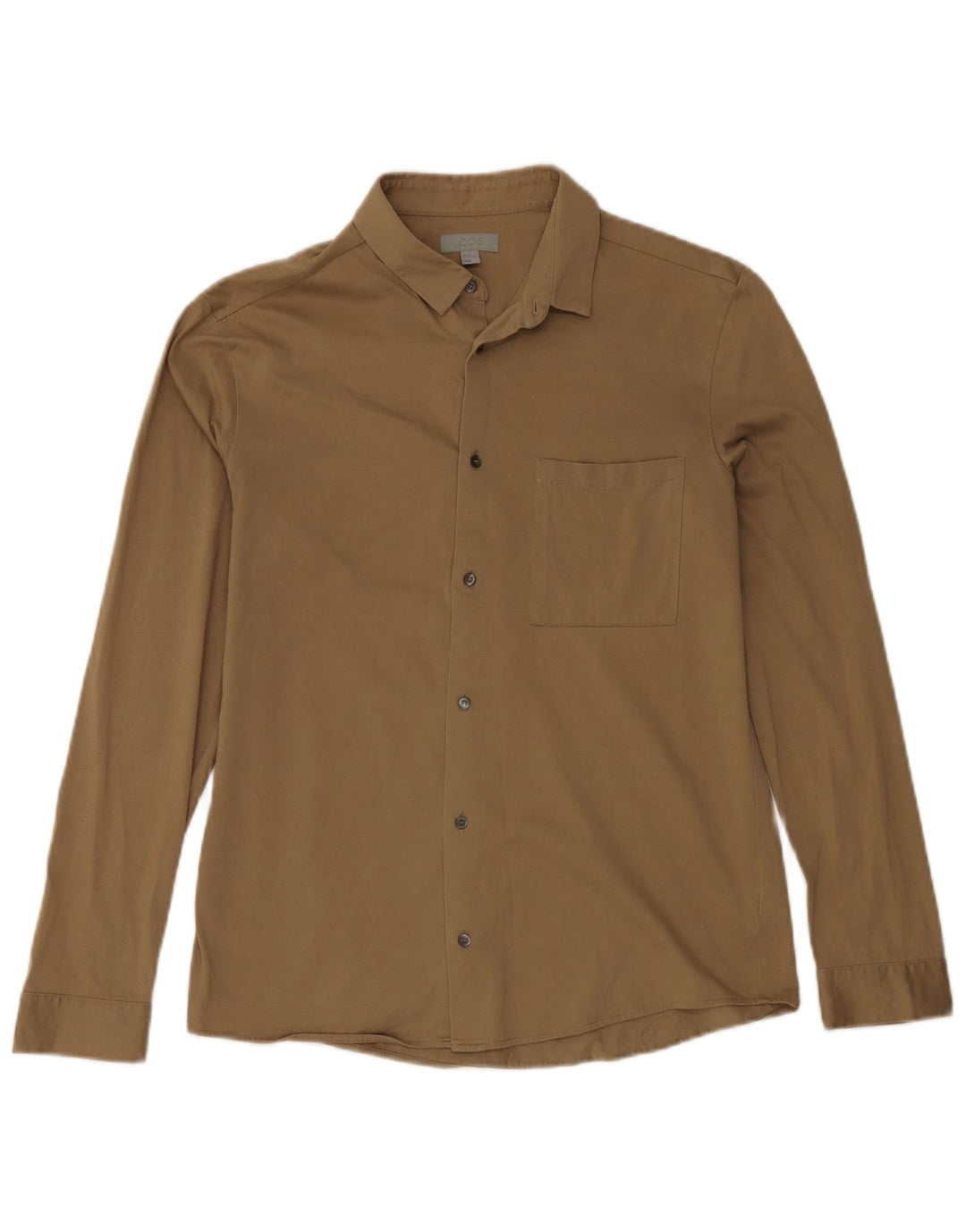 Camicia Cos da uomo in cotone kaki medio