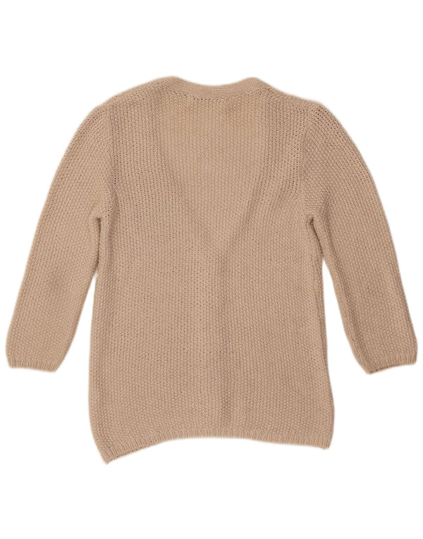 Maglione cardigan con maniche a 3/4 ZARA da donna UK 12 Beige medio