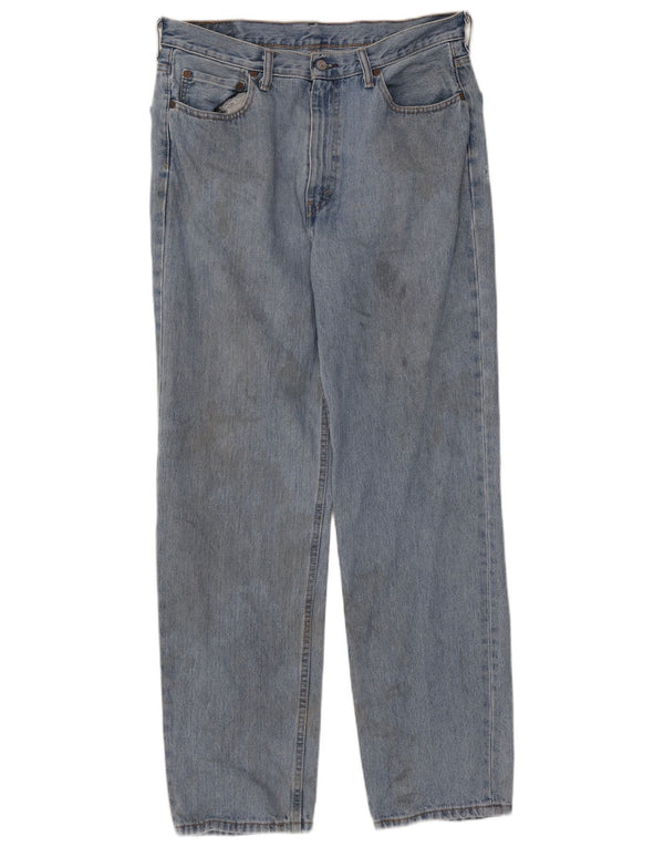 Jeans dritti da uomo Levi's 550 vestibilità rilassata W35 L34 cotone blu