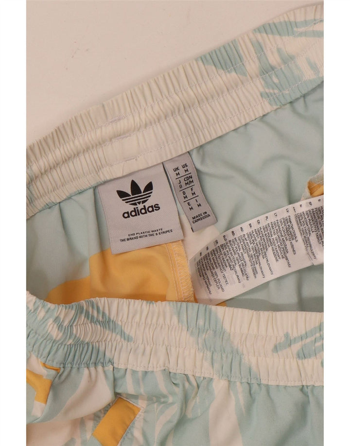 Pantaloncini sportivi Adidas da uomo con motivo astratto, poliestere blu medio