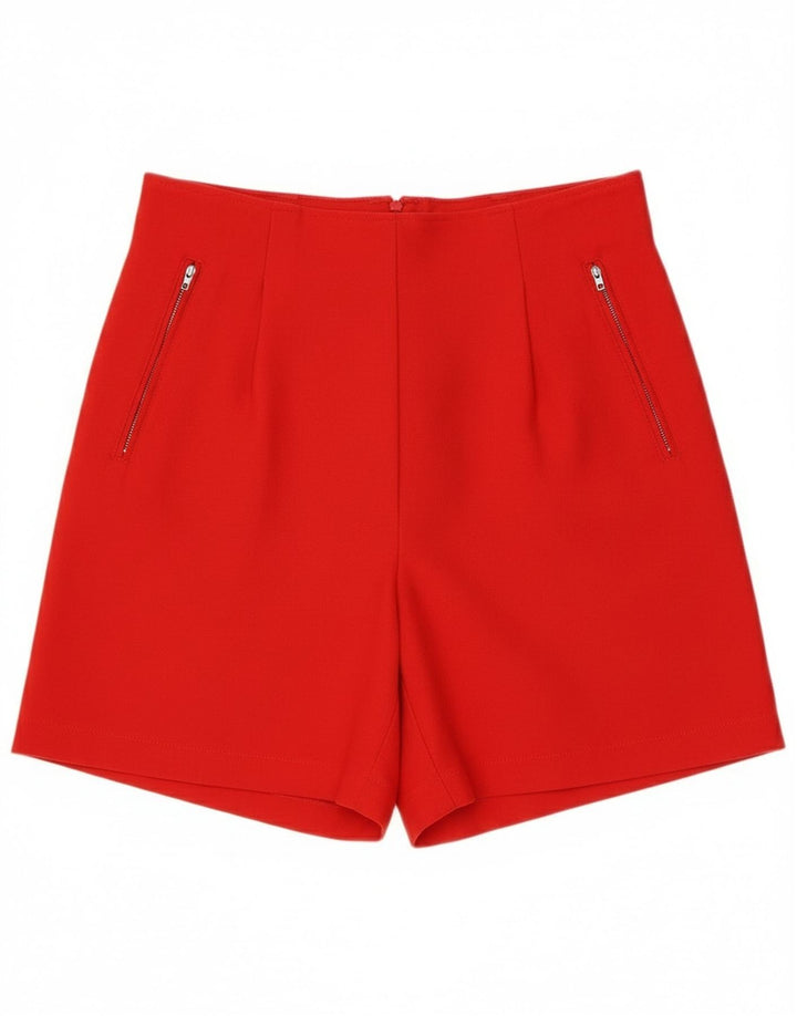 Pantaloncini casual a vita alta da donna vintage IT 46 Large W30 Lana rossa