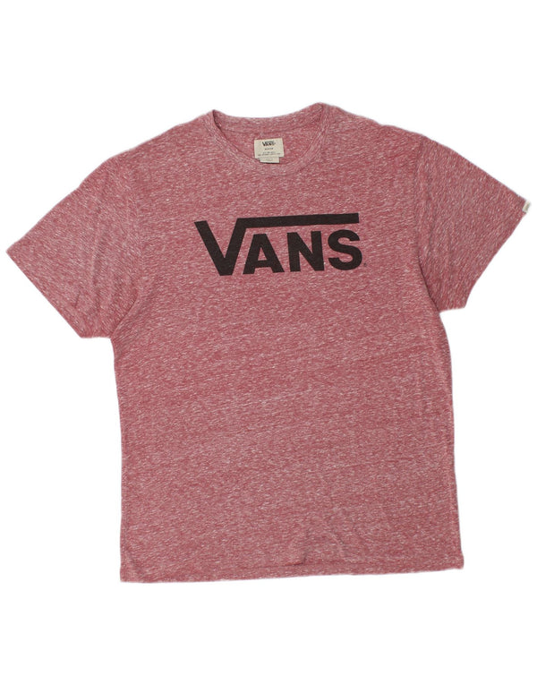 T-shirt grafica da uomo VANS Top medio bordeaux screziato