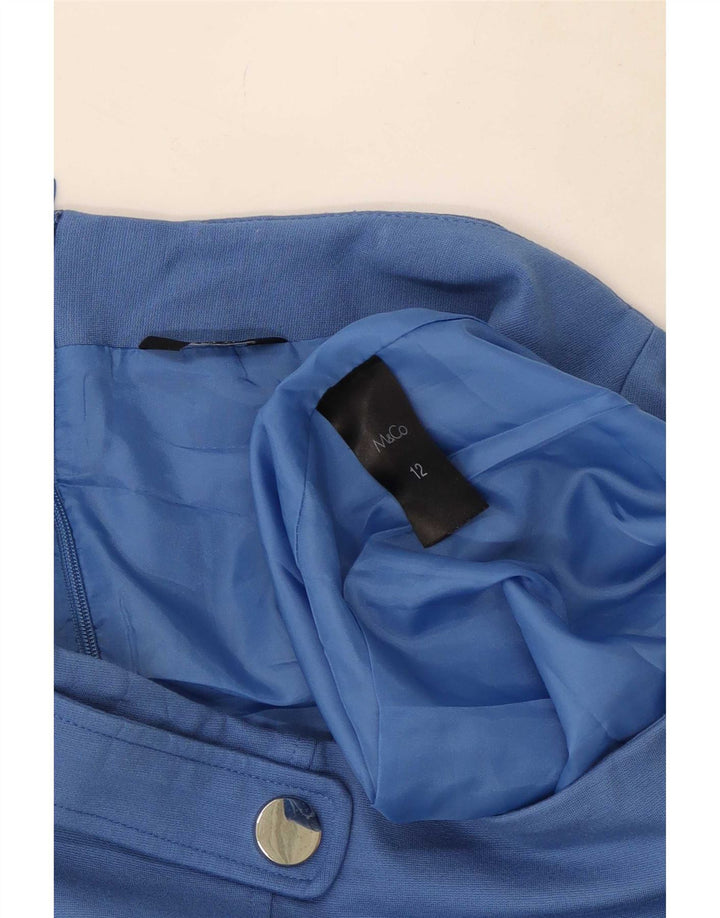 Gonna dritta da donna M&Co UK 12 media W30 viscosa blu