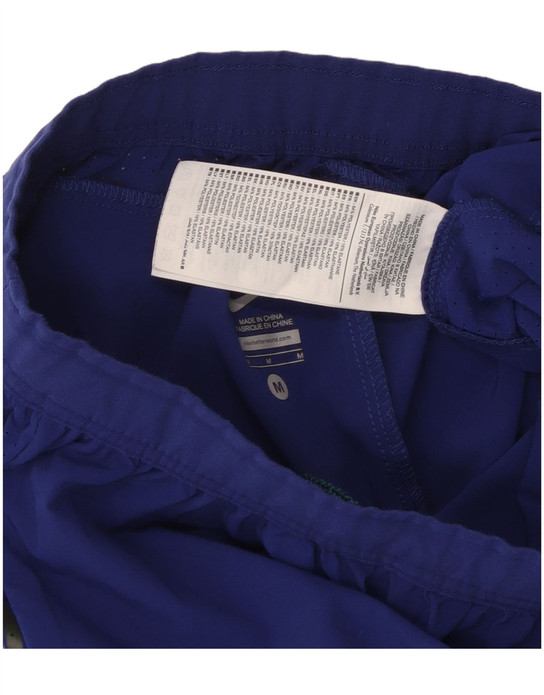 Pantaloncini sportivi grafici Nike da uomo in poliestere blu medio