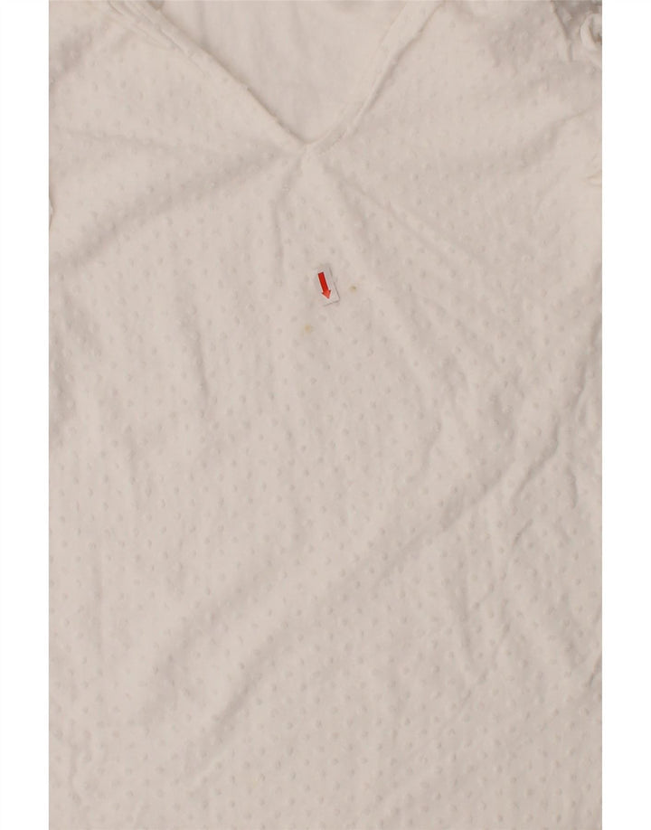 J. CREW Womens Crop Blouse Top UK 16 Large White Vintage J. Crew and Second-Hand J. Crew from Messina Hembry 