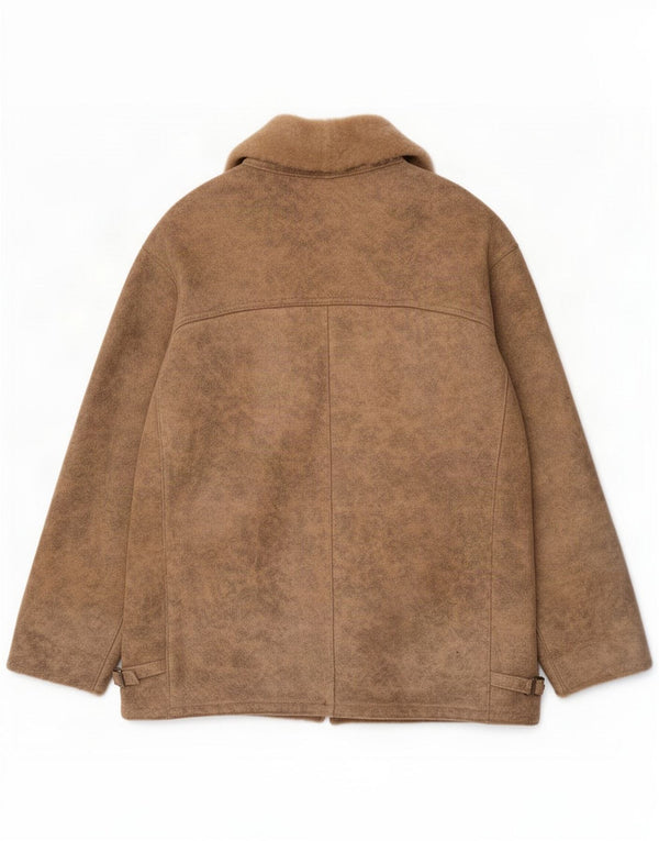 Giacca in shearling vintage da uomo UK 42 XL Beige screziato